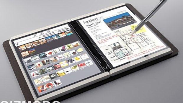 The Courier tablet: a first look at the new device that is reportedly being developed by Microsoft.