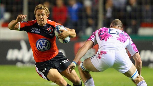 Jonny Wilkinson playing for Toulon at Stade Felix Mayol.