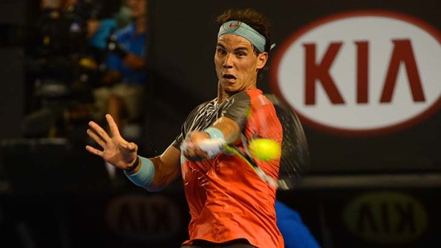 Rafael Nadal was his usual self at Melbourne Park on Tuesday.