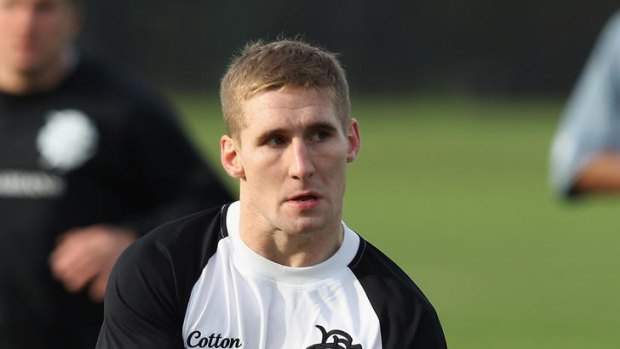 Sam Tomkins of the Barbarians prepares for his first game of rugby union.