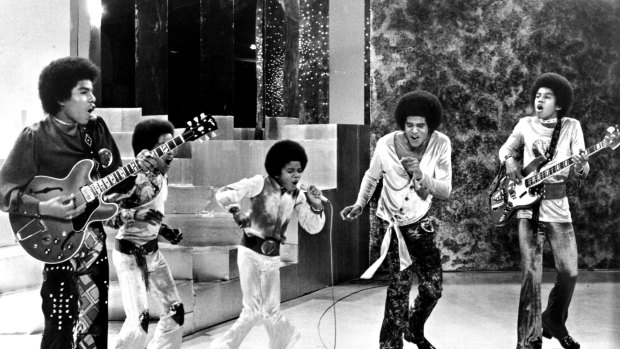 Michael Jackson singing with the Jackson 5 in 1969.
