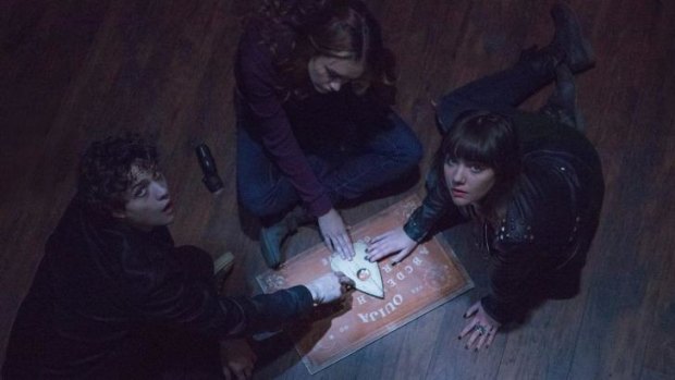 Things that go bump in the night ... Olivia Cooke, as Laine, and Ana Coto, as Sarah, in <i>Ouija</i>.