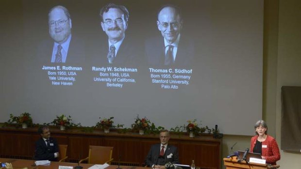 The Nobel committee announces the prizewinners in Stockholm.