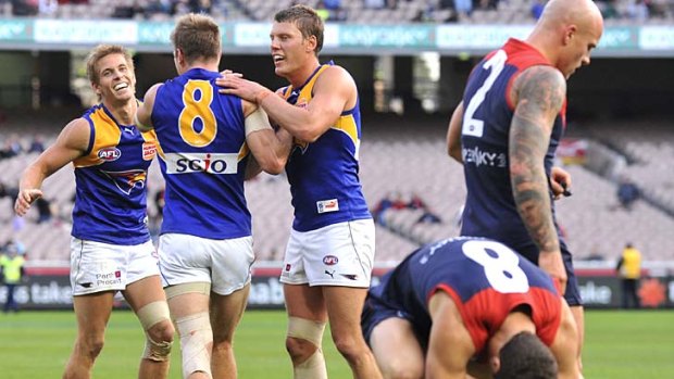 West Coast Eagles won a scrappy battle with the Demons at the MCG last year.