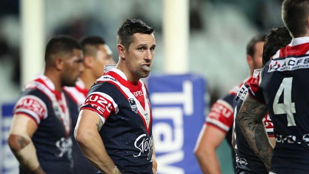 Another let-down &#8230; Mitchell Pearce shows his disappointment.