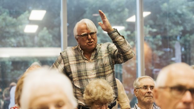 Critics of Labor's policy say changes to the credit imputation system will hurt self-funded retirees.  This man spoke at a franking credit public hearing in Sydney. 