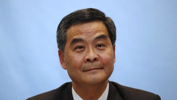 Under fire: Hong Kong chief executive Leung Chun-ying