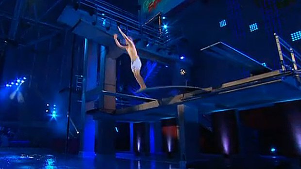 Diving in the deep end ... Josh Thomas on <i>Celebrity Splash</i>.