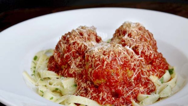 Men are said to cry when they miss out on Cafe Sopra's meatballs.