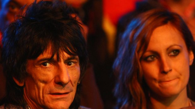 Split ... Ronnie Wood, pictured with Hannah Kamelmacher.