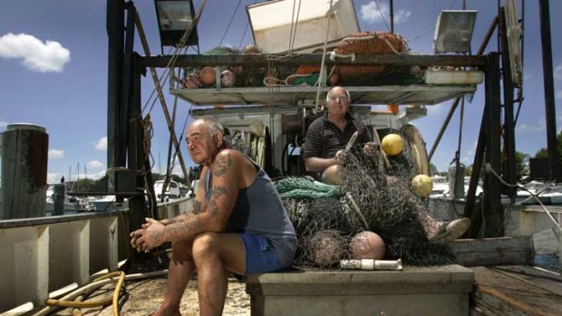 Fishermen Denis Callaghan (left) and Bruce Korner.