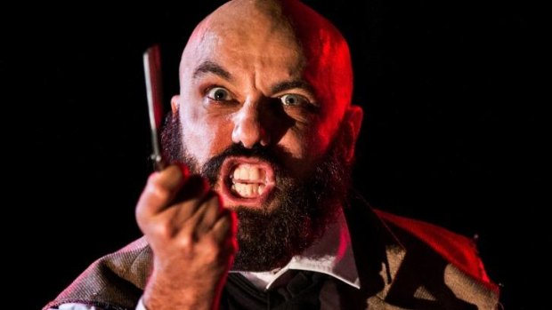 Back from a 'living hell' known as Australia: Justin Cotta as murderous barber Sweeney Todd.