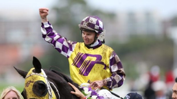 Success: Chris Waller's Sacred Falls wins the Doncaster with Zac Purton in the saddle on day one of The Championships last week.