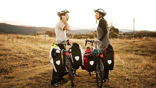 Changing gears: Greg Foyster and Sophie Chishkovsky rode around Australia  to explore alternative ways of living.