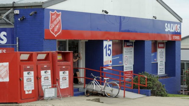 New security measures at the Salvation Army store in Fyshwick. Security cameras have been installed to help prevent theft and illegal dumping.