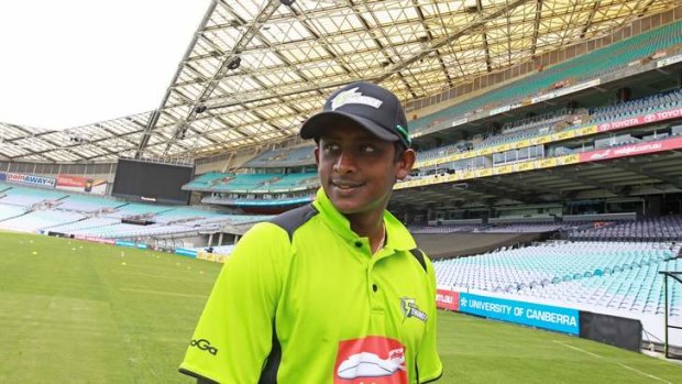 The heat is on: Ajantha Mendis will make his debut for Sydney Thunder against Brisbane Heat on Wednesday night.