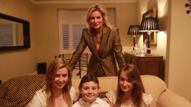 Parental guidance is recommended: the Riddle children (from left) Charlotte, Oliver and Georgina with their mother Sharon Williams, CEO of Taurus Marketing.