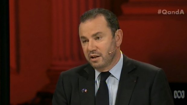 French ambassador to Australia Christophe Lecourtier said his hometown was attacked because France is 'at war'.