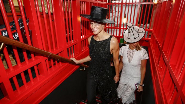 Hilary Swank at Victoria Derby Day