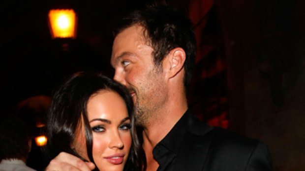 Fiery relationship ... Megan Fox and actor Brian Austin Green.