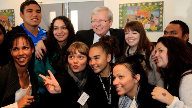 'Most of my friends are younger folk' said Mr Rudd.