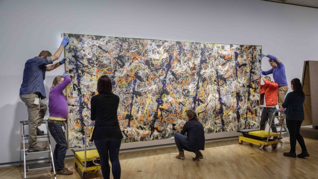 Jackson Pollock's <i>Blue Poles</i> has returned from London, its first overseas trip since 1998.
