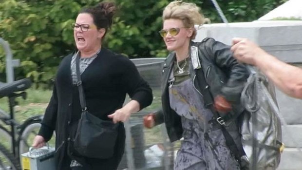 A spectre calls ... if Melissa McCarthy and Kate McKinnon look like they've seen a ghost, that's because they have.