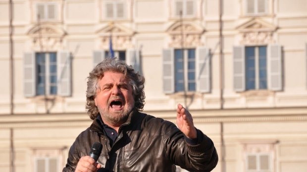 Beppe Grillo, founder of the Italian Five Star Movement political party.