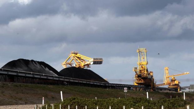 The coal-loading terminal on Kooragang Island.