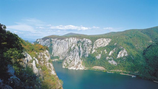 The Iron Gares, where the Danube defines the Serbia-Romania border.