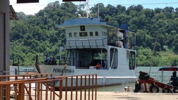 The ferry that will transport the death-row prisoners to Nusakambangan island.
