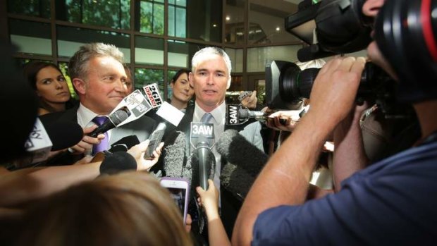 Craig Thomson at the Melbourne Magistrates Court.