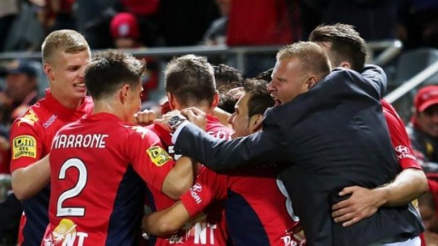 In front: Adelaide United manager Josep Gombau is creating a new way of playing.