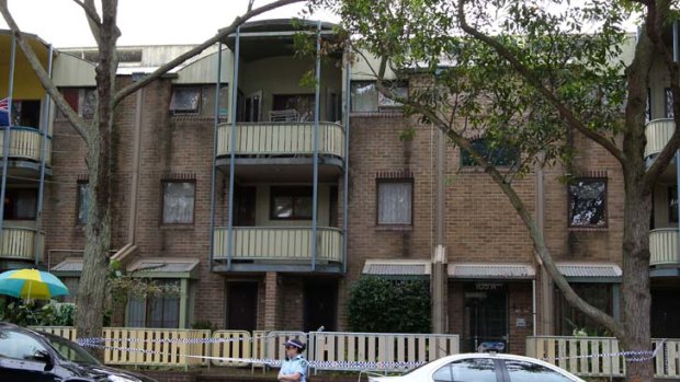 "Suspicious" ... the exterior of a Waterloo apartment block where the body of a man was found early on Boxing Day.