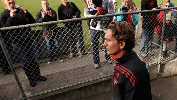 Still adored: Essendon fans are sticking by James Hird.