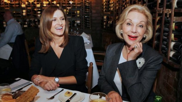 Style queen: Kate Waterhouse lunches with Ita Buttrose at Beppis, Sydney.  