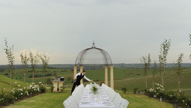 The table is laid for the Secret Supper Club at a private estate.