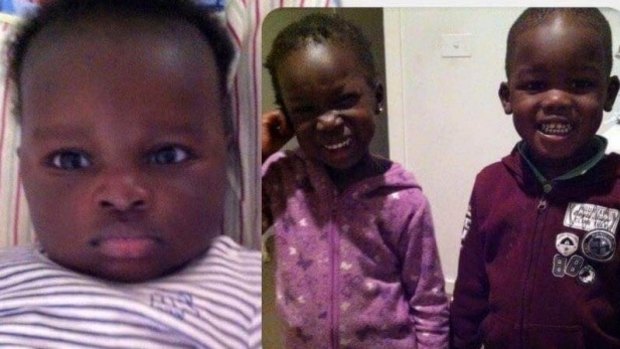 Bol, 1, left, Hanger, 4, centre and her twin brother Madit, right, were killed when their mother's car crashed into the lake.