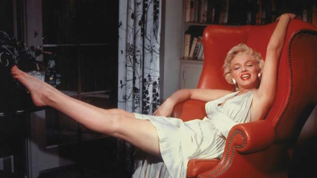 Marilyn Monroe on the set of <em>The Seven Year Itch</em>.