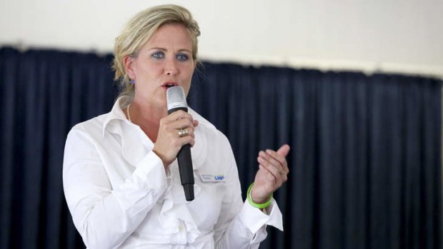 The LNP's Kerri-Anne Dooley distanced herself from the former state MP at the Redcliffe candidates' forum.