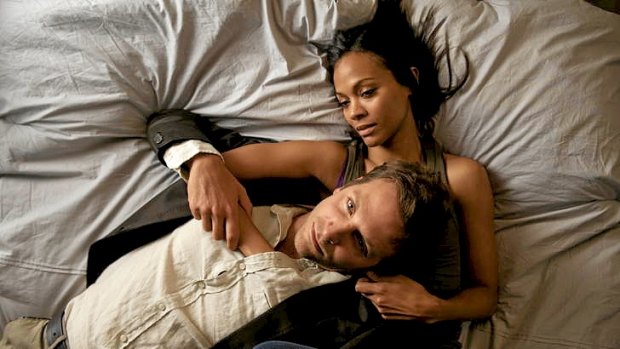 Write and wrong &#8230; Zoe Saldana and Bradley Cooper in <i>The Words</i>.