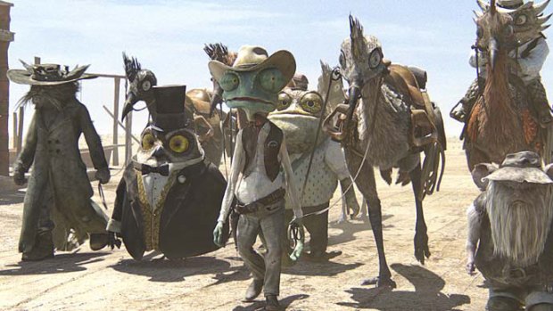 Colourful ride ... <i>Rango</i> tells the tale of a chameleon at large in the wild west.