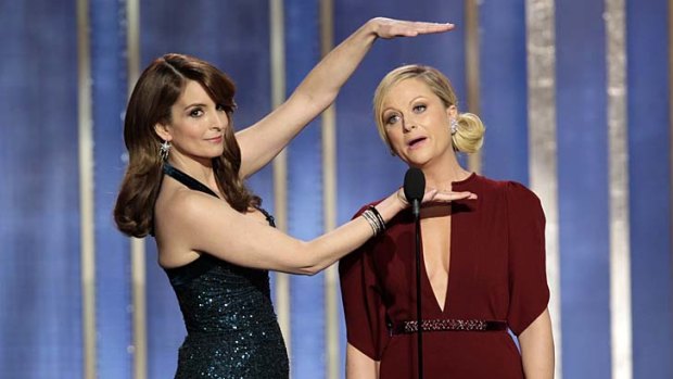 Tina Fey and Amy Poehler at the Golden Globes.