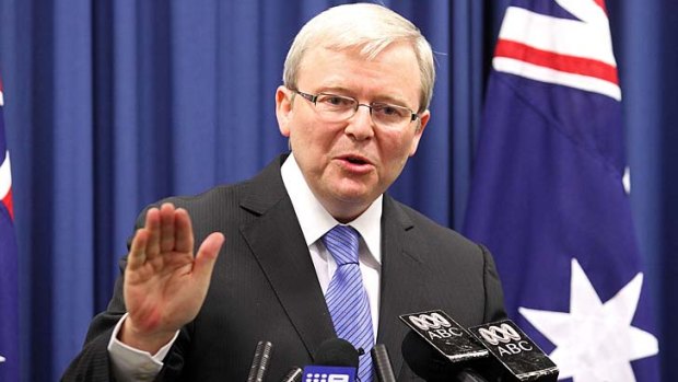 Speaking out ... Kevin Rudd has been very visible in recent weeks, sparking speculation he has his eye on the top job.