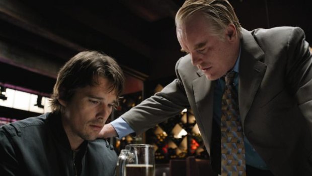 Tense moments: Ethan Hawke with the late Philip Seymour Hoffmann in <i>Before the Devil Knows You're Dead</i>.