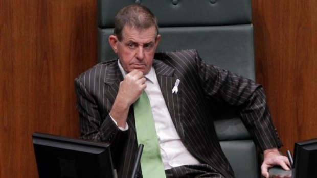 Under investigation ... Peter Slipper in the Speaker's chair.