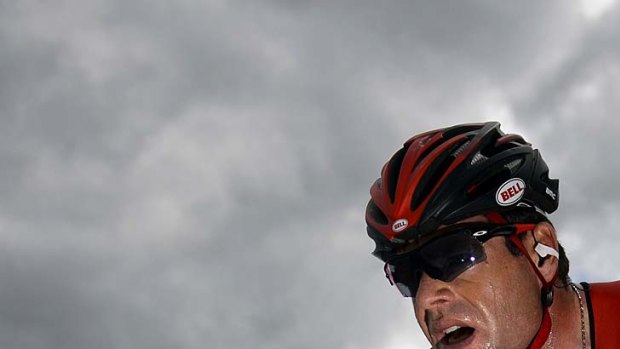 Cadel Evans in the final stage of the Tour de Romandie in April.