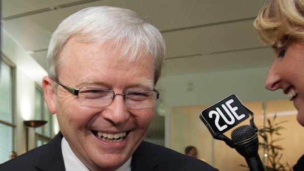 Back in favour ... Kevin Rudd.