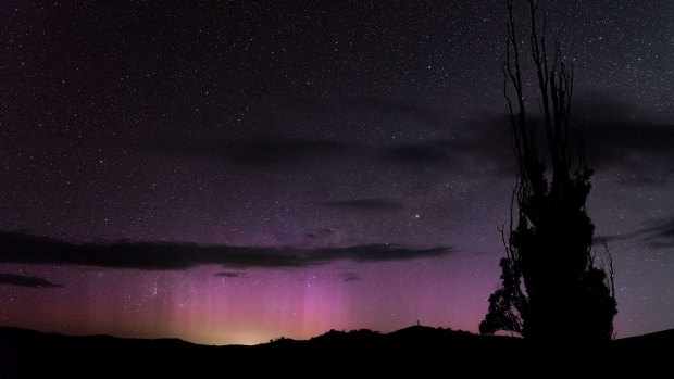 Ian Williams drove from his home in Calwell to take this photo of the Aurora Australis.