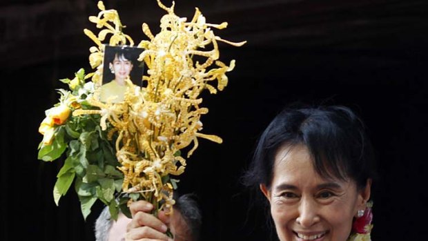 Burmese democracy movement leader Aung San Suu Kyi after her release from house arrest. Australia's Foreign Minsiter Kevin Rudd will mee Suu Kyi during a visit to Burma beginning tomorrow.